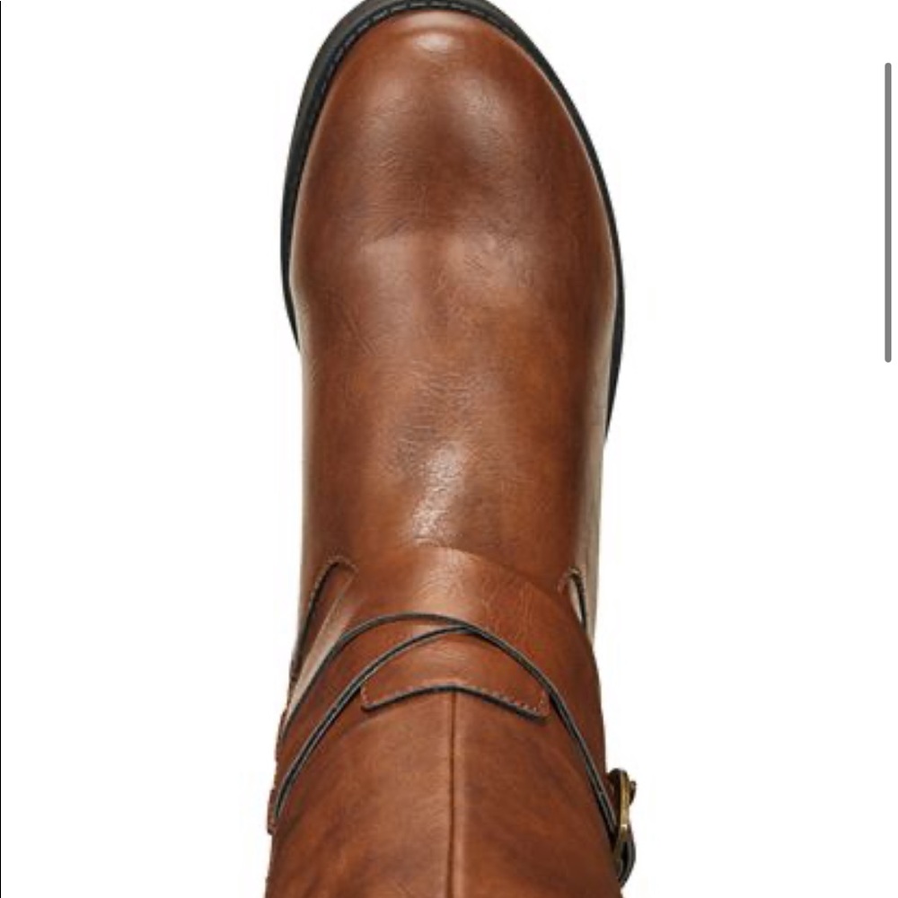 Style & Co Cognac Madixe Wide-Calf Riding Boots - Picture 4 of 8